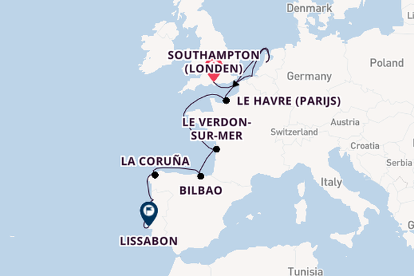 Portugal vanaf Southampton (Londen), Engeland met de Norwegian Star