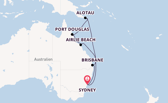 Australien ab Sydney auf der Grand Princess