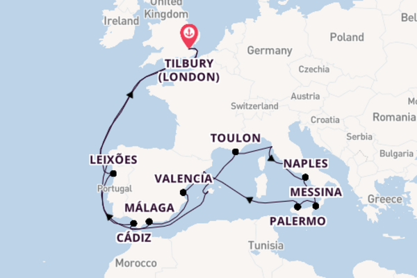26 day voyage from Tilbury (London)