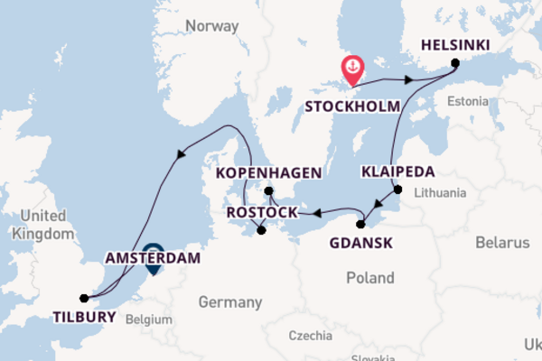 Engeland vanaf Stockholm, Zweden met de Seven Seas Navigator