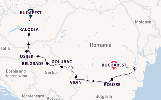 Danube River, Europe from Bucharest, Romania with the Viking Ullur