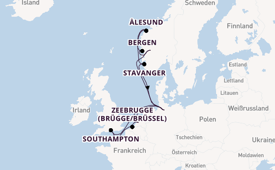 Norwegen ab Hamburg auf AIDAperla