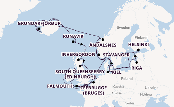 British Isles from Southampton, England with the Caribbean Princess