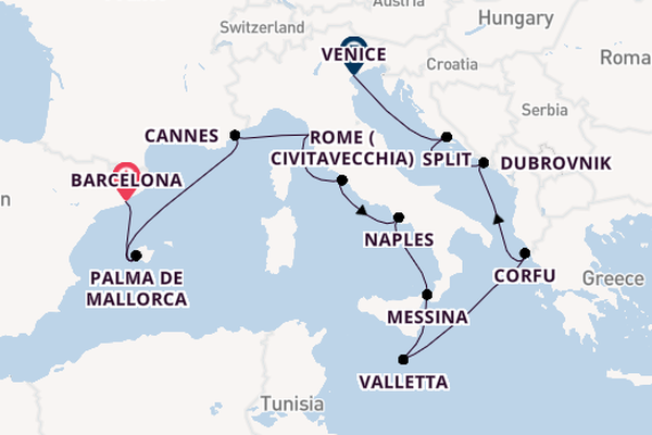 Western Mediterranean from Barcelona with the Norwegian Escape