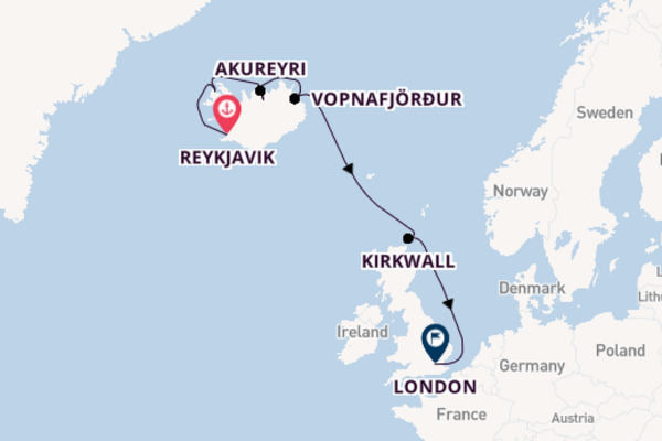 Cruising with the Seabourn Sojourn to London from Reykjavik