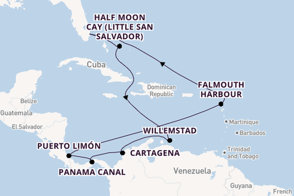 Central America from Fort Lauderdale (Port Everglades), Florida with the Rotterdam