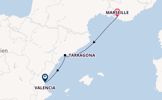 Westliches Mittelmeer ab Marseille, Frankreich auf der MSC Orchestra 