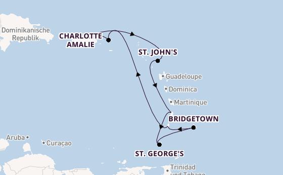 Karibik ab San Juan, Puerto Rico auf der Celebrity Summit