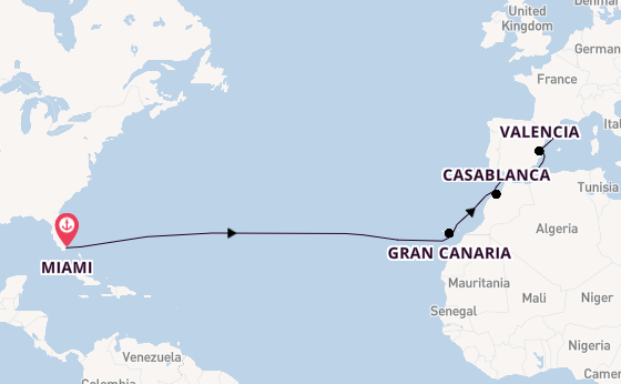 Transatlantic from United Kingdom with the Scarlet Lady