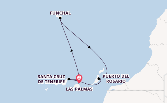 Kanarische Inseln ab Las Palmas, Gran Canaria auf AIDAstella