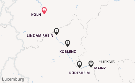 Rhein ab Köln, Deutschland auf der Swiss Crystal