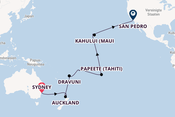 Transpazifik ab Sydney auf der Grand Princess