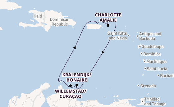 Caribbean from San Juan, Puerto Rico with the Vision of the Seas