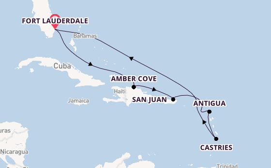 Caribbean vanaf Fort Lauderdale, Verenigde Staten met de Enchanted Princess