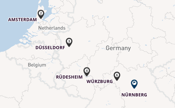 Main vanaf Amsterdam, Nederland met de Celebrity Compass