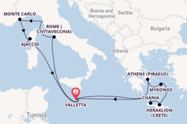 15 day journey from Valletta
