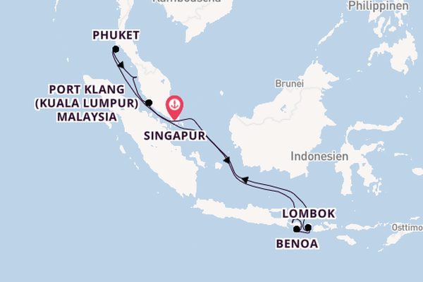 Südostasien ab Singapur, Singapur auf der Celebrity Solstice