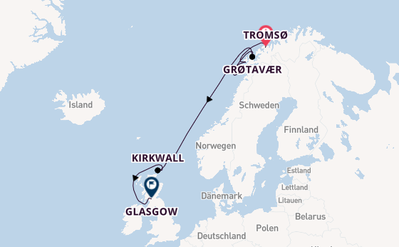 Norwegen ab Tromsø, Norwegen auf der MS Spitsbergen