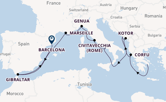 Middellandse Zee vanaf Athene (Piraeus), Griekenland met de Nieuw Statendam