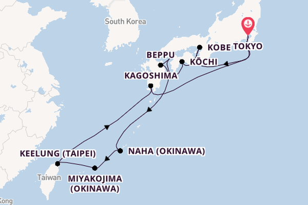 Japan from Tokyo, Japan with the MSC Bellissima
