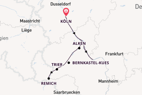 8-tägige Kreuzfahrt bis Köln