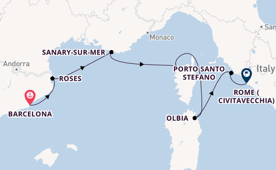 Western Mediterranean from Barcelona, Spain with the Seabourn Ovation 