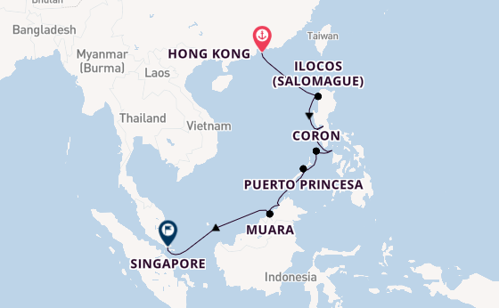 South East Asia from Hong Kong, China with the Riviera