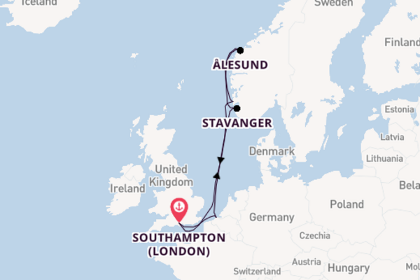 Norway from Southampton (London), England, United Kingdom with the Britannia 