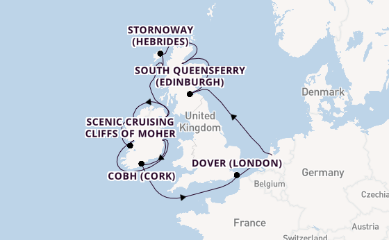 British Isles from Amsterdam, Netherlands with the Nieuw Statendam