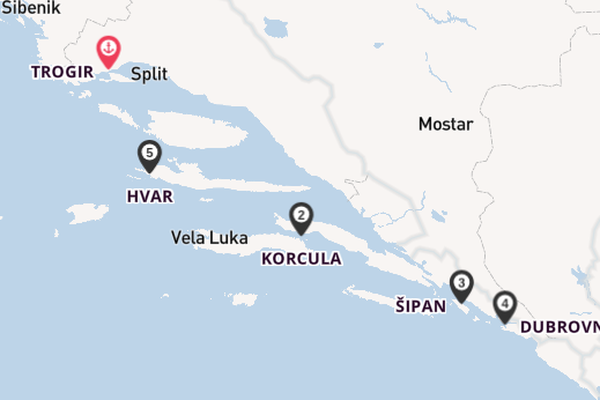 8-tägige Kreuzfahrt ab Trogir