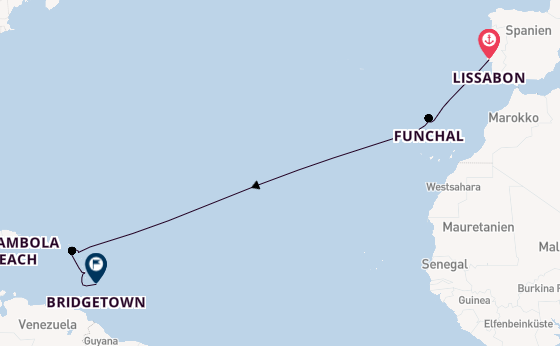 Südliche Karibik ab Lissabon, Portugal auf der Seabourn Ovation