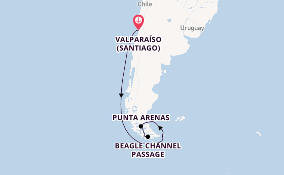 South America from Valparaíso (Santiago), Chile with the HANSEATIC inspiration