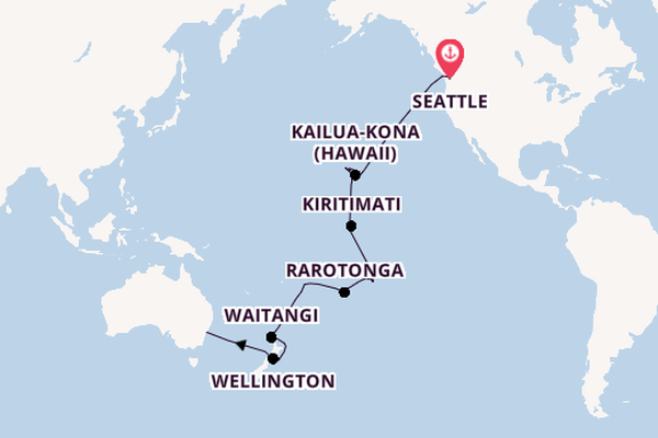 Transpacific from Seattle, Washington, USA with the Noordam