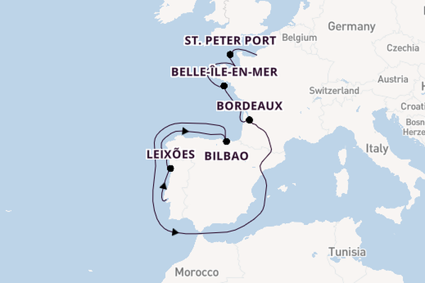 Portugal vanaf Lissabon, Portugal met de L'Austral