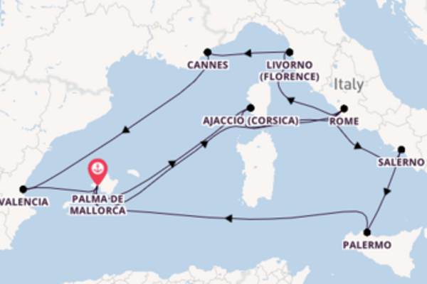 Cruise in 15 dagen naar Palma de Mallorca met TUI Cruises