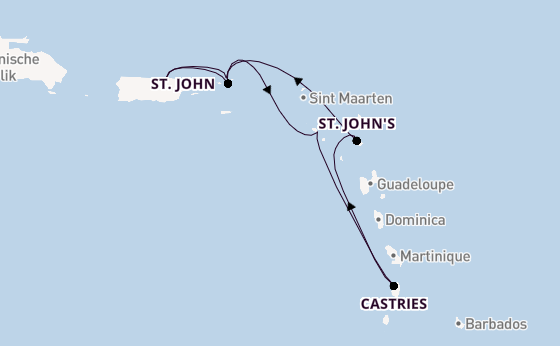 Karibik ab San Juan, Puerto Rico auf der Silver Dawn