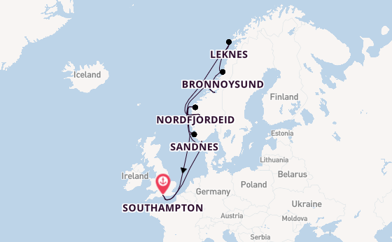Norway from Southampton, England with the EXPLORA IV