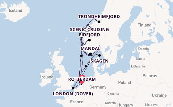 Norway from Rotterdam, Netherlands with the Nieuw Statendam