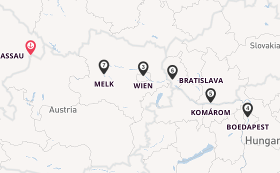 Donau vanaf Passau, Duitsland met de VIVA TIARA