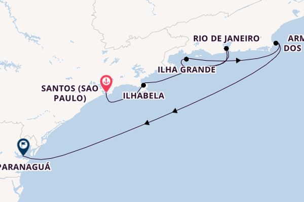 Brasilien ab Santos (Sao Paulo), Brasilien auf der MSC Musica