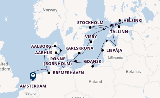 Europe from Australia with the Seven Seas Mariner