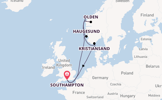 Norway from Australia with the MSC Virtuosa