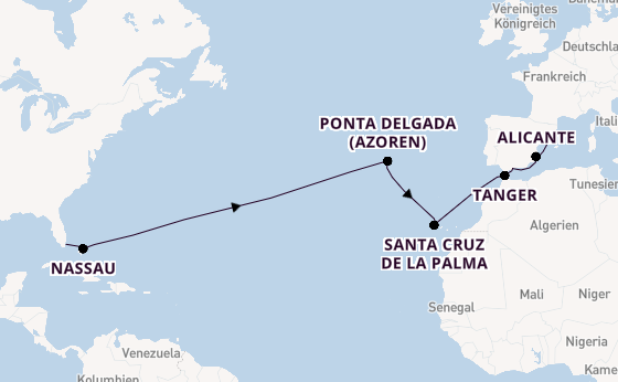 Transatlantik ab Miami auf der Seven Seas Grandeur