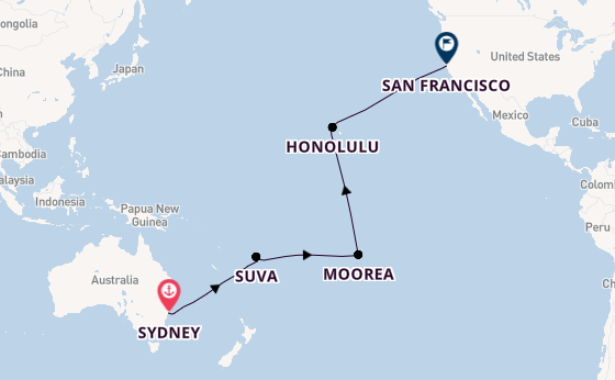 Pacific Horizons – Sydney to San Francisco