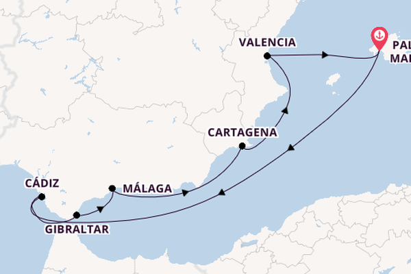 Westliches Mittelmeer ab Palma de Mallorca, Spanien auf AIDAluna