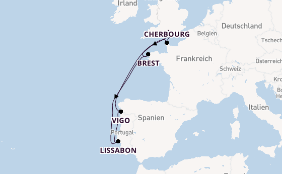 England ab Southampton, Großbritannien auf der MSC Meraviglia