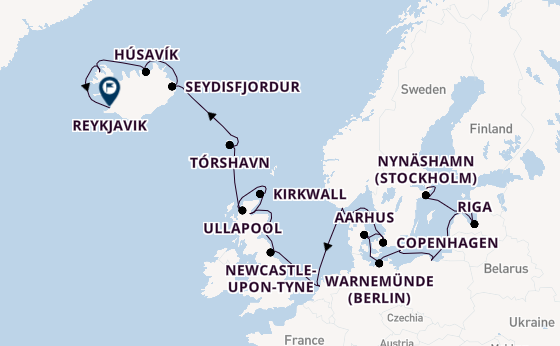 British Isles from Stockholm, Sweden with the Sonata (Oceania)