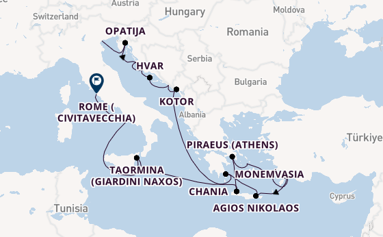 Mediterranean from Venice, Italy with the Azamara Onward