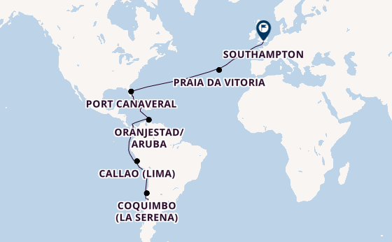 Transatlantic from Santiago de Chile, Chile with the Queen Anne