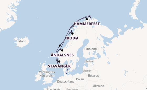 Norwegen ab Kiel, Deutschland auf AIDAbella